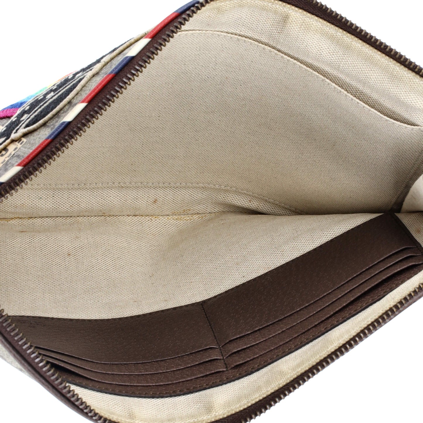 Courrier Pouch GG Coated Canvas with Applique