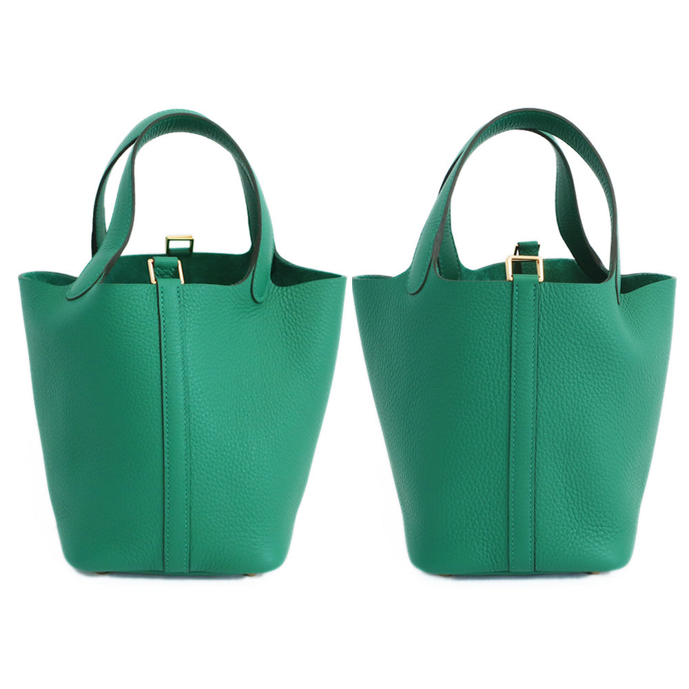 HERMES Hermes Picotin Lock PM Handbag BÃƒÂ¥Ã‹â€ Ã‚Â» 2023 Made around Vertigo G  Green clemence  New Unused]  Vertigo Quality Woodwear