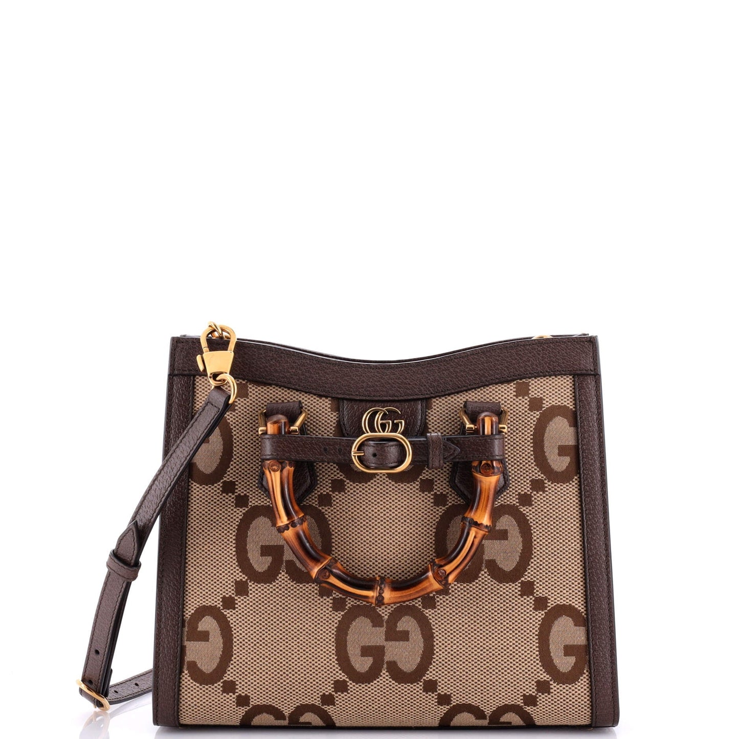 Diana NM Bamboo Handle Tote Jumbo GG Canvas Small