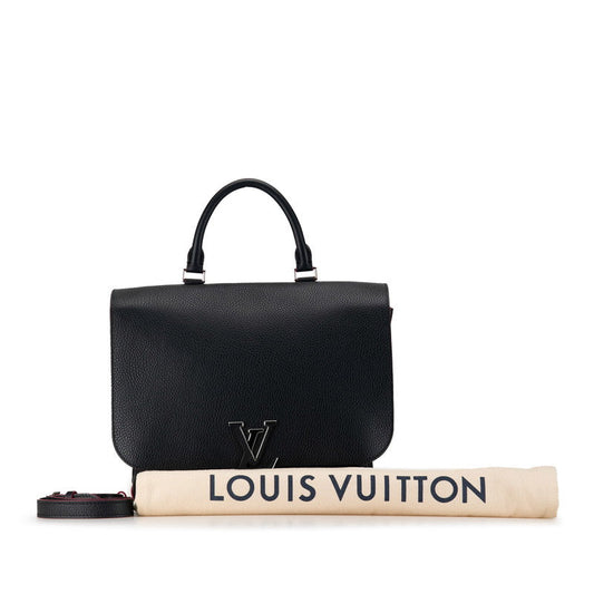 Louis Vuitton LV logo handbag shoulder bag 2WAY M42285 Navy pink leather ladies LOUIS VUITTON