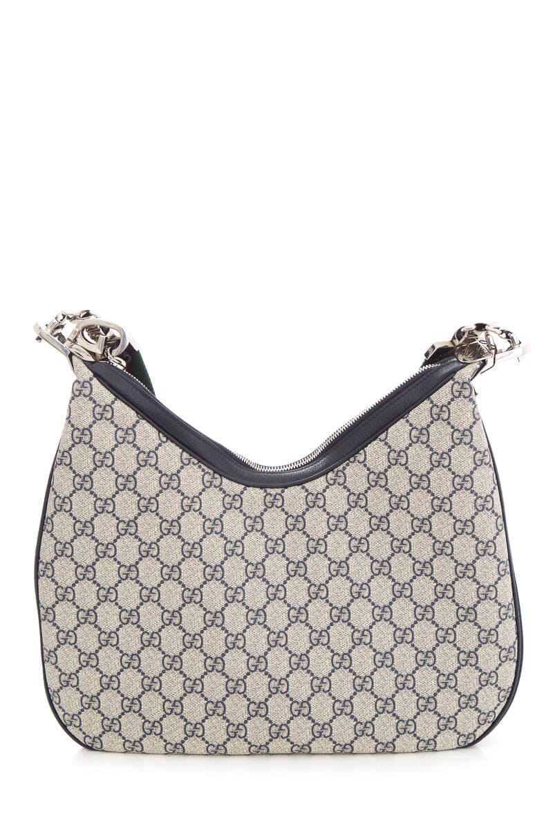 Gucci Navy Attache GG Supreme Handbag