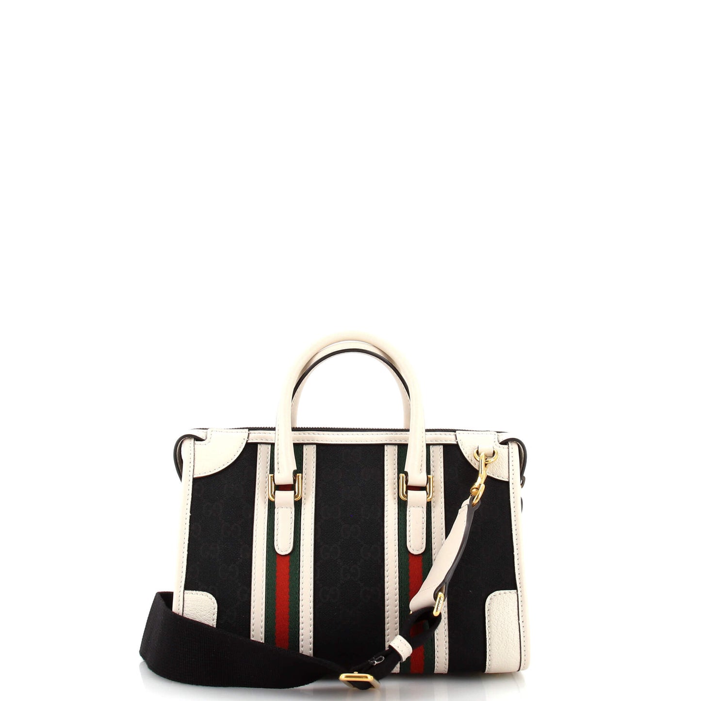 Bauletto Top Handle Bag GG Canvas and Leather Small