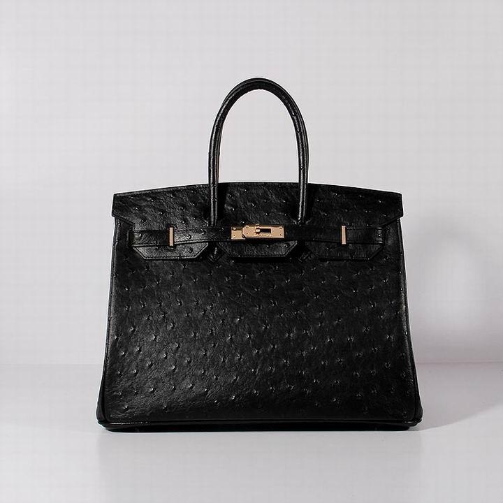 GLAMI Birkin With Textures Black For Women Gold Toned Hardware 14in/35cm
