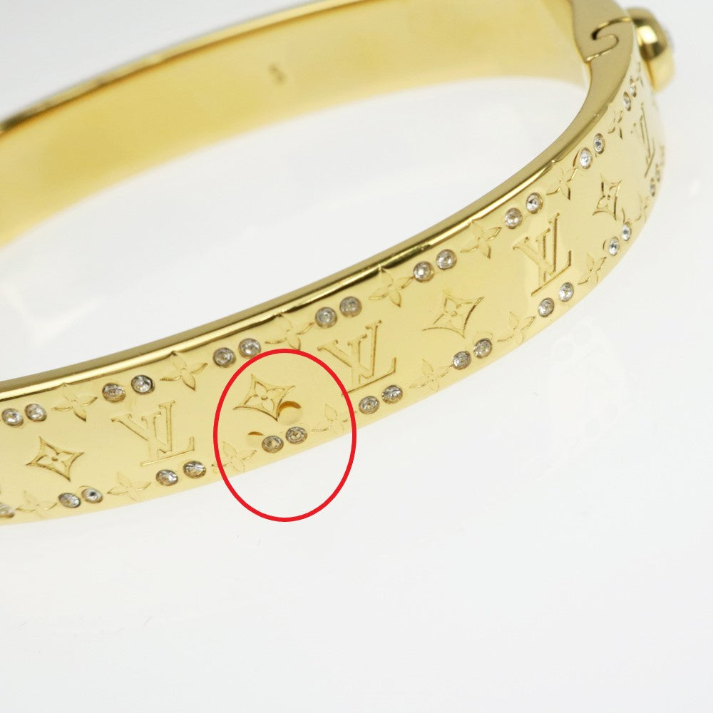 Louis Vuitton Ridge Bracelet Nanogram Strass M64860 G S Size Bungalow Accessories