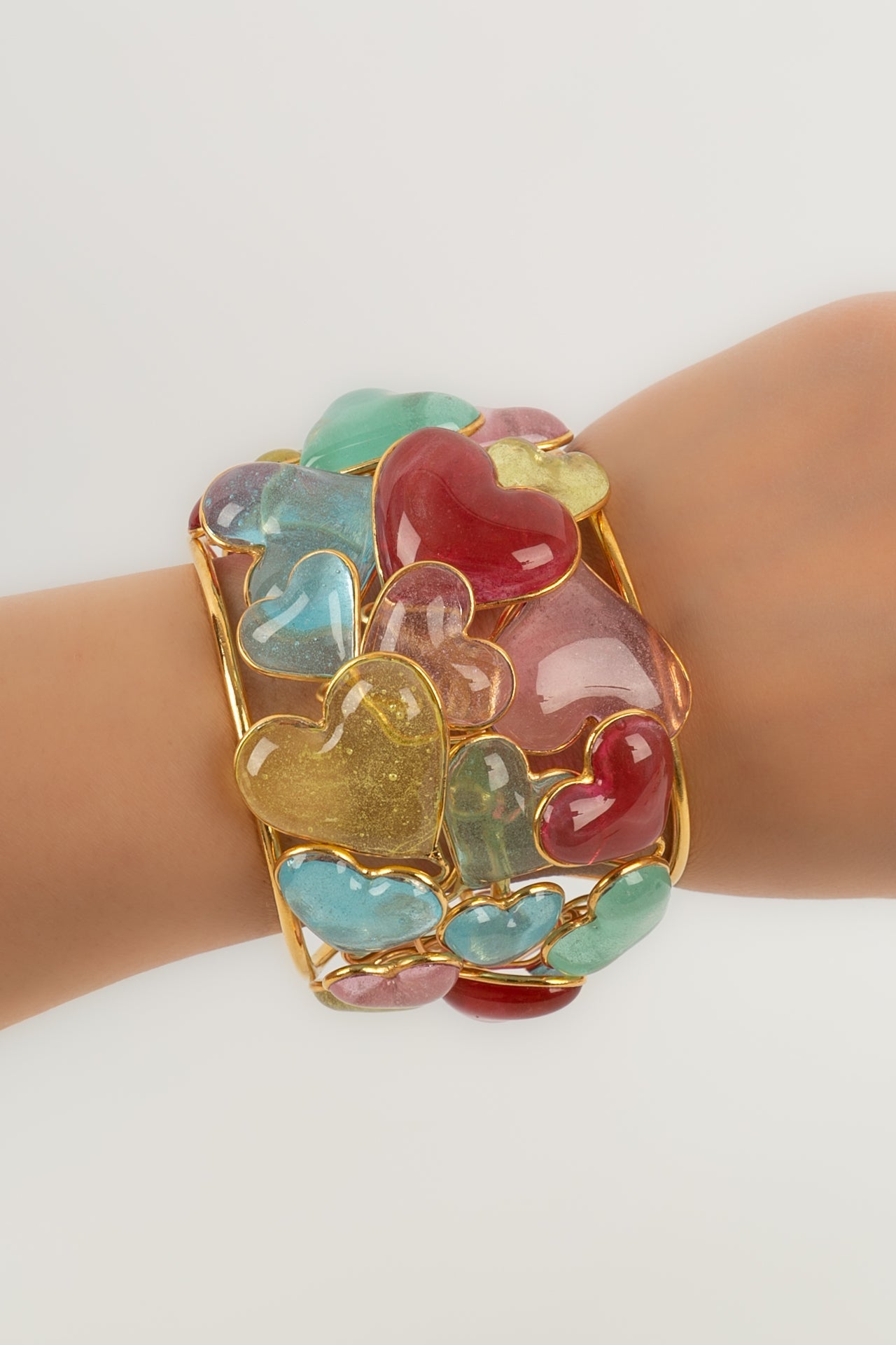 Bracelet manchette "Coeurs" Augustine