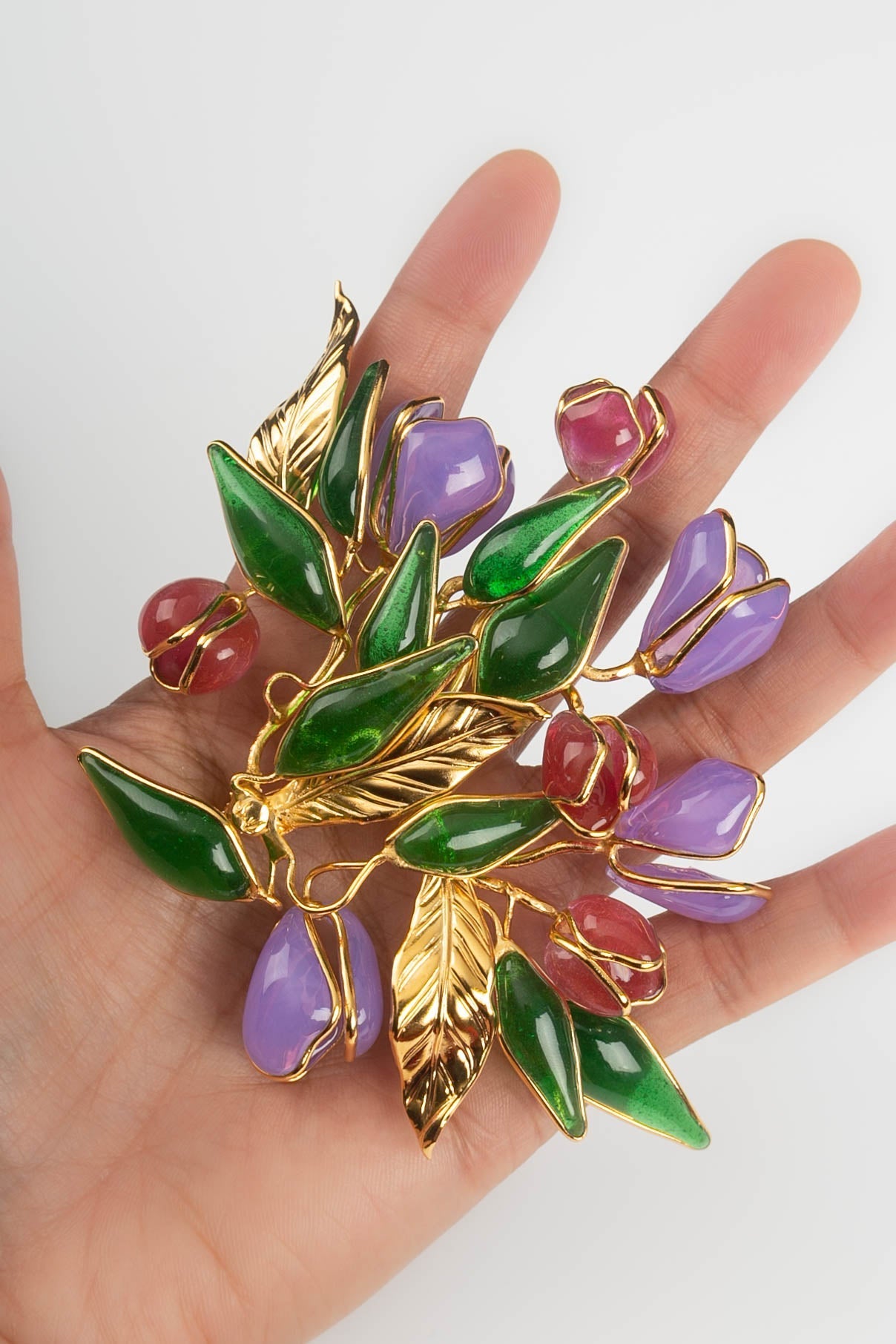 Broche en pÃƒÆ’Ã‚Â¢te de verre Augustine