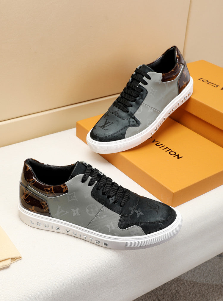 GLM - LUV GLMnogram Denim Brown And Gray Sneaker