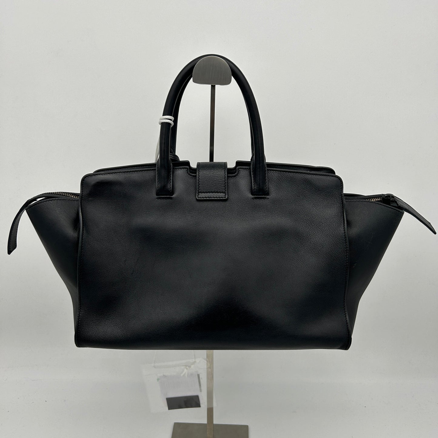 Saint Laurent Downtown Cabas Black Leather Tote Bag