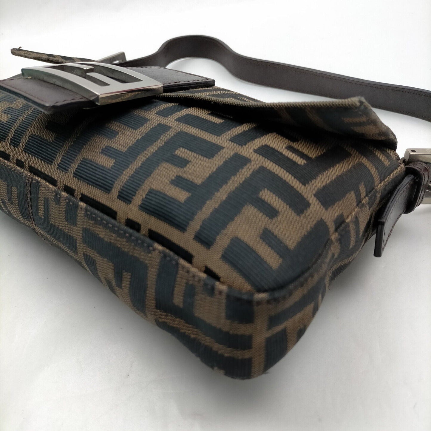 Fendi Hand Bag Brown Canvas