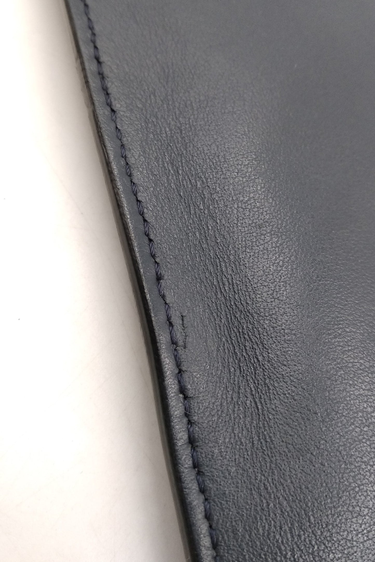 Think Vocabulary Leather Clutch Navy