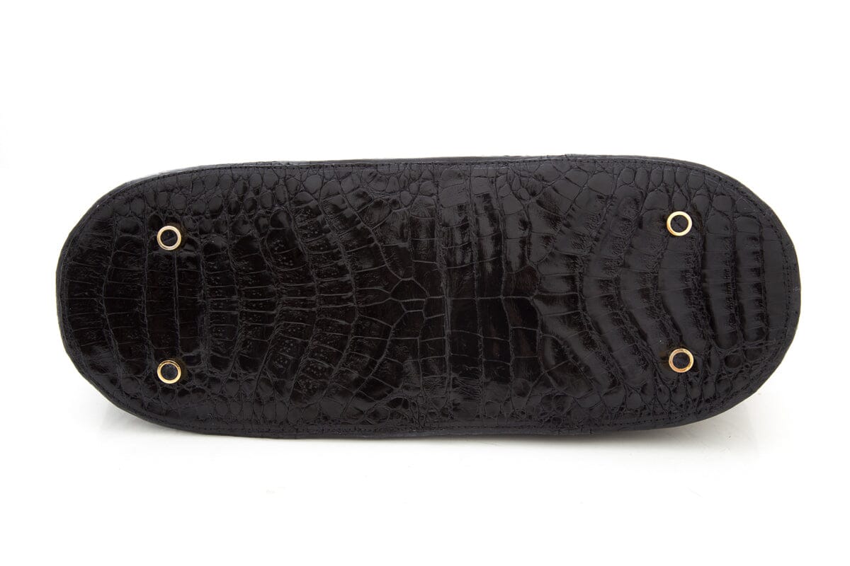 Nancy Gonzalez Black Crocodile Tote