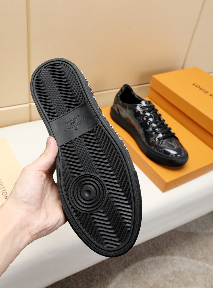 GLM - LUV Low GLMnogram Black Breathable Sneaker