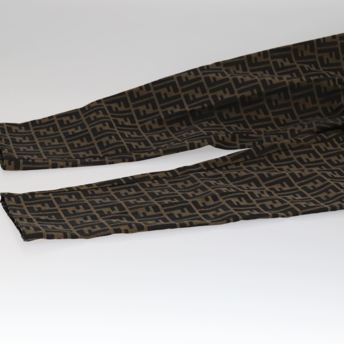 FENDI Zucca Canvas Pants 43 Black Brown FF6052