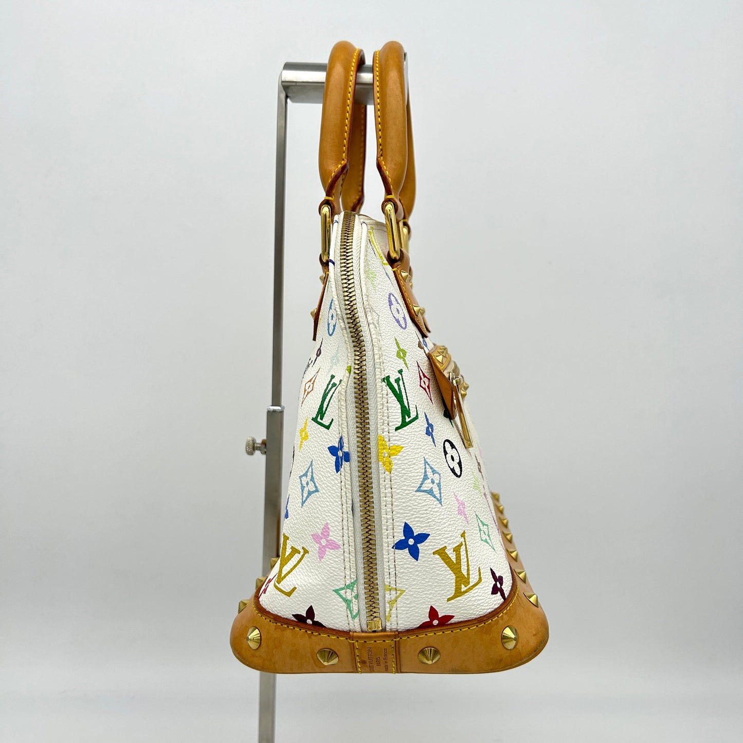 Louis Vuitton White Multicolor Monogram Alma Handbag 2004