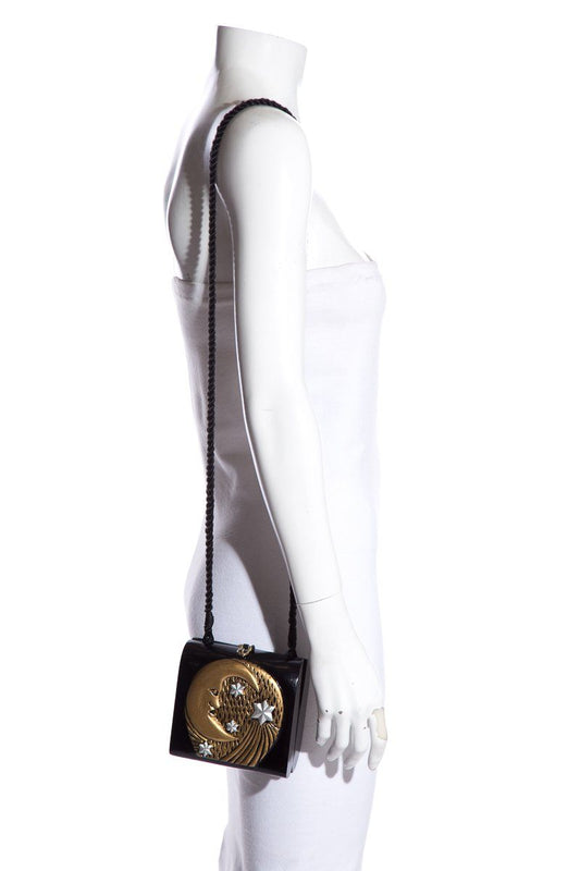 Timmy Woods Handmade Black & Gold Shoulder Bag