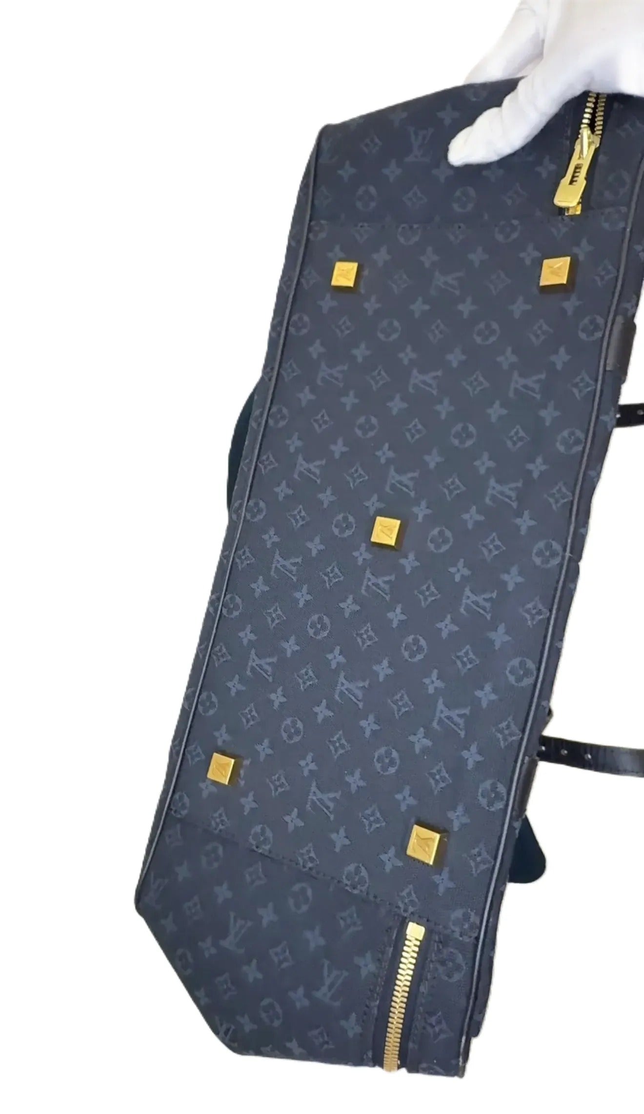 Louis Vuitton Claudine Handbag Mini Lin Black B9-49