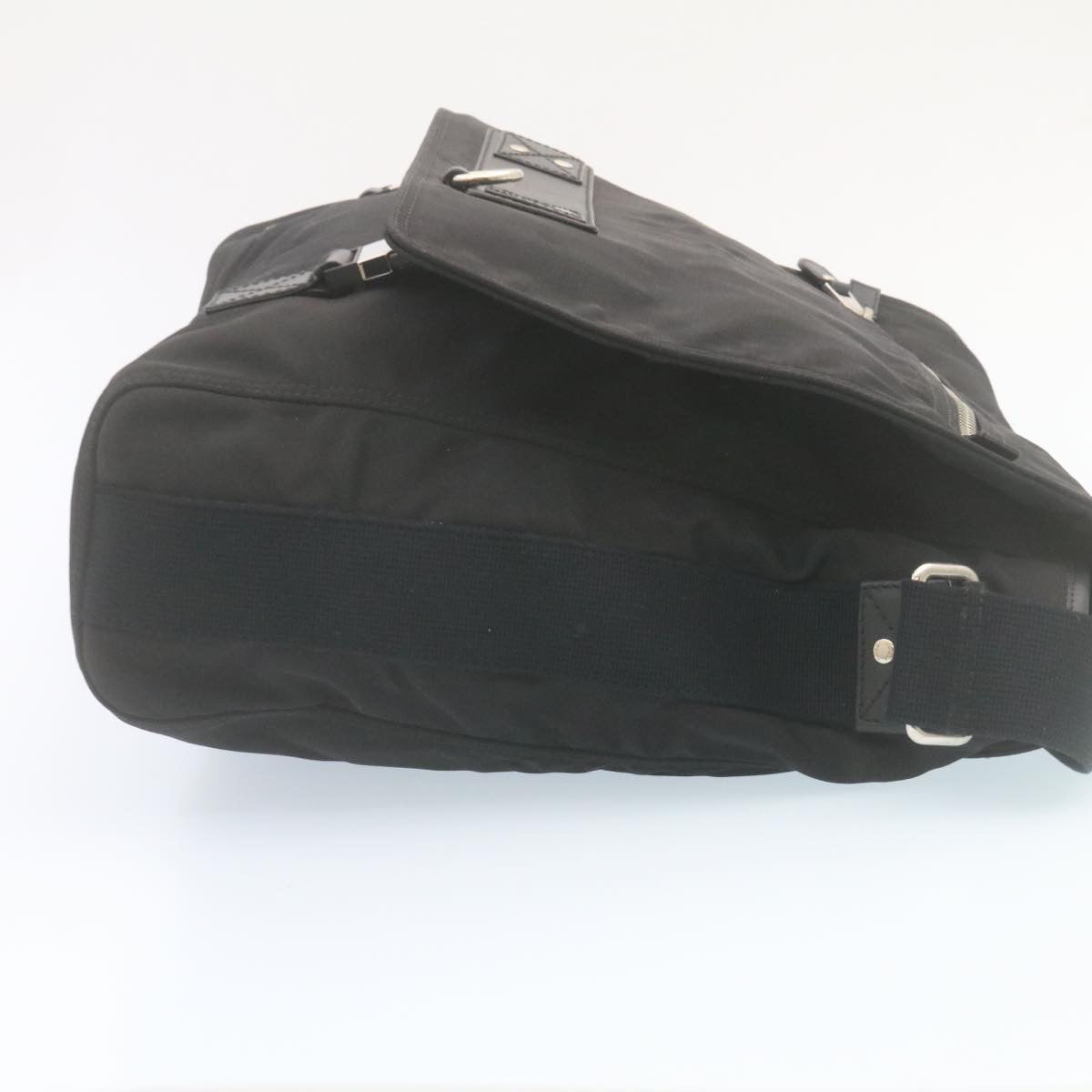 GUCCI Sherry Line Messenger Bag Shoulder Bag Nylon Black fm1186