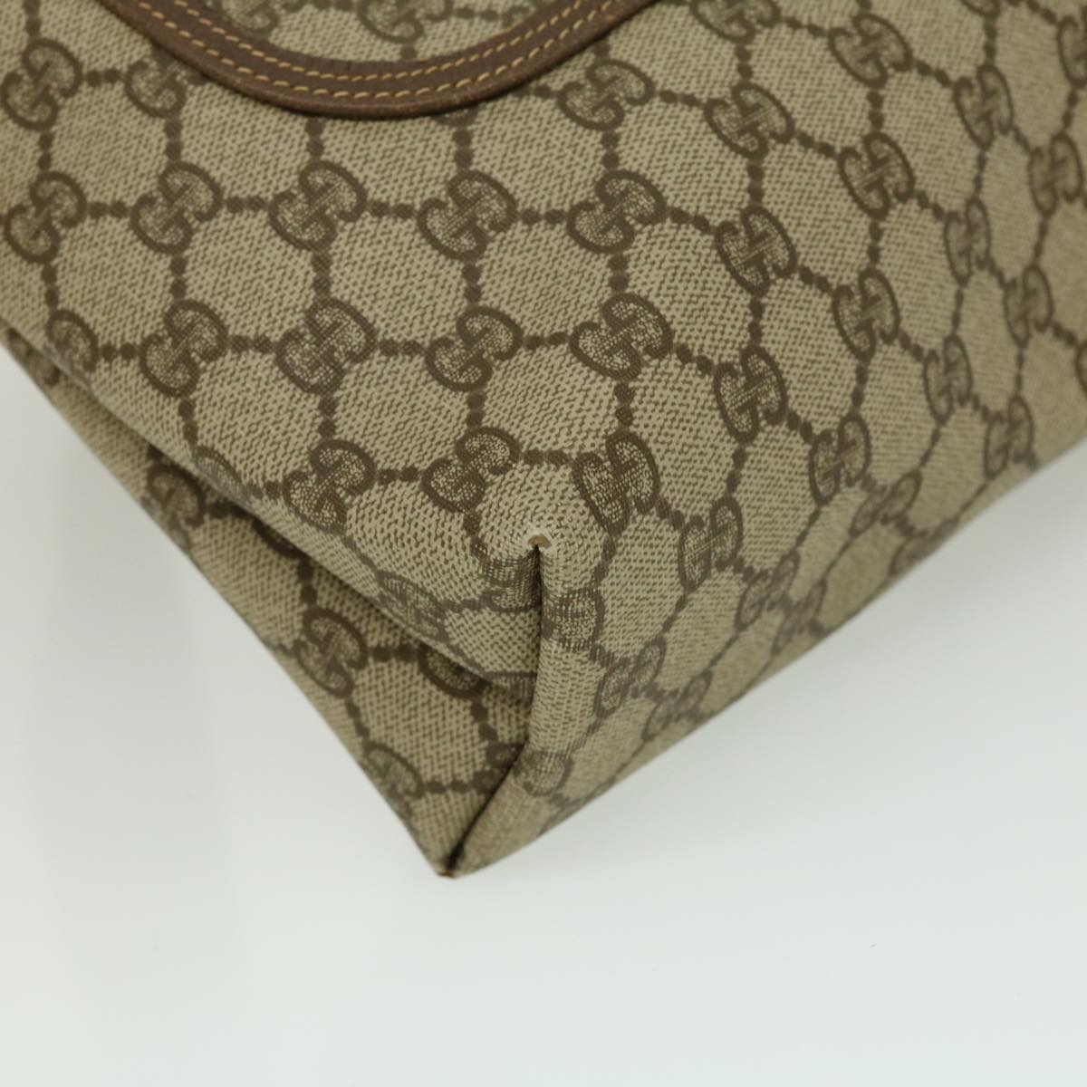 GUCCI Web Sherry Line GG Canvas Tote Bag Beige Red Green fm1307