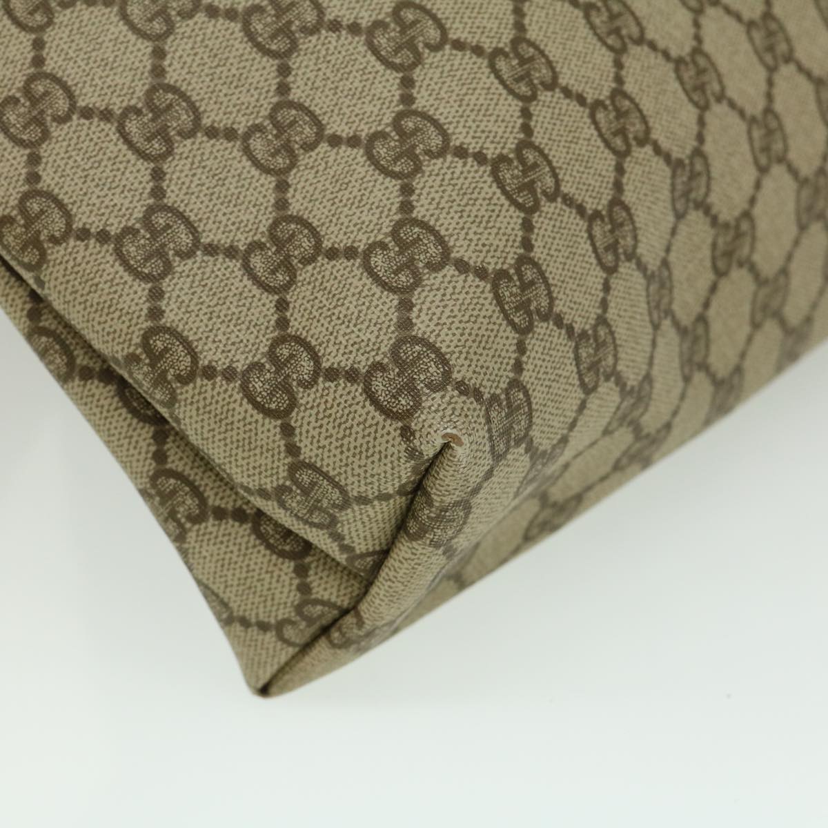 GUCCI Web Sherry Line GG Canvas Tote Bag Beige Red Green fm1307
