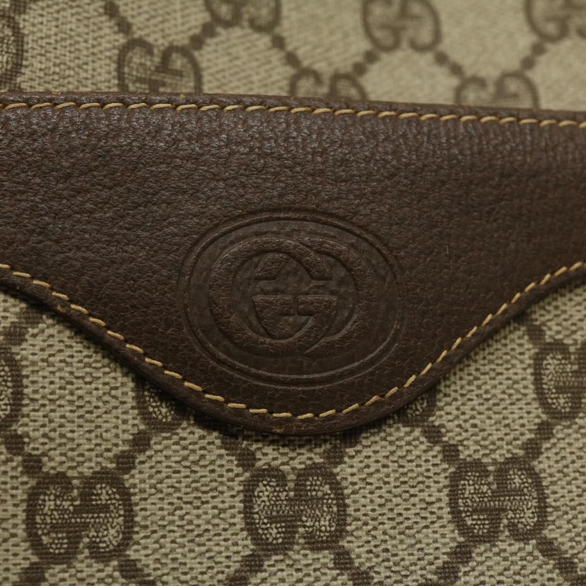 GUCCI Web Sherry Line GG Canvas Tote Bag Beige Red Green fm1307