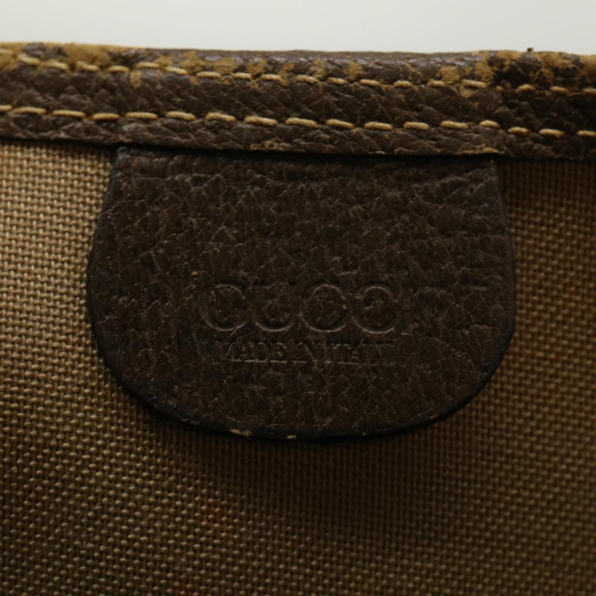 GUCCI Web Sherry Line GG Canvas Tote Bag Beige Red Green fm1307