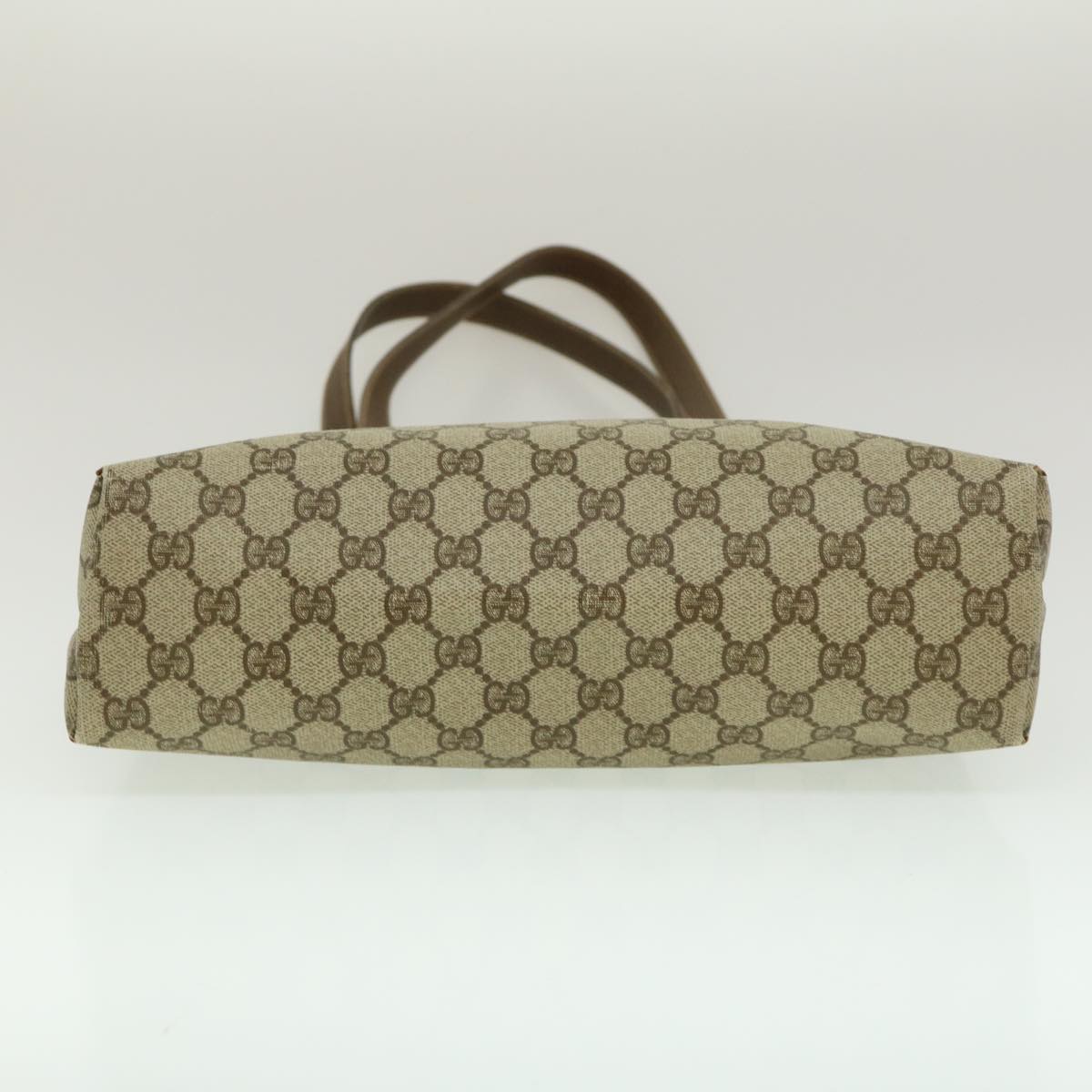 GUCCI GG Canvas Shoulder Bag PVC Leather Beige fm1310