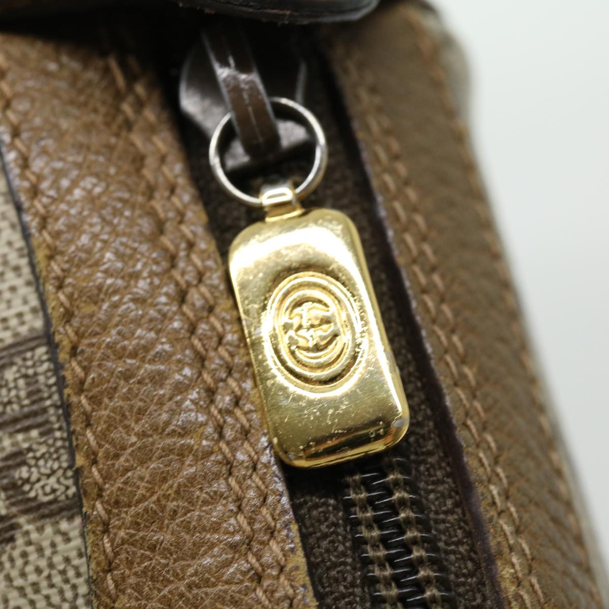 GUCCI GG Canvas Web Sherry Line Shoulder Bag Beige Red Green 8902018 fm1530