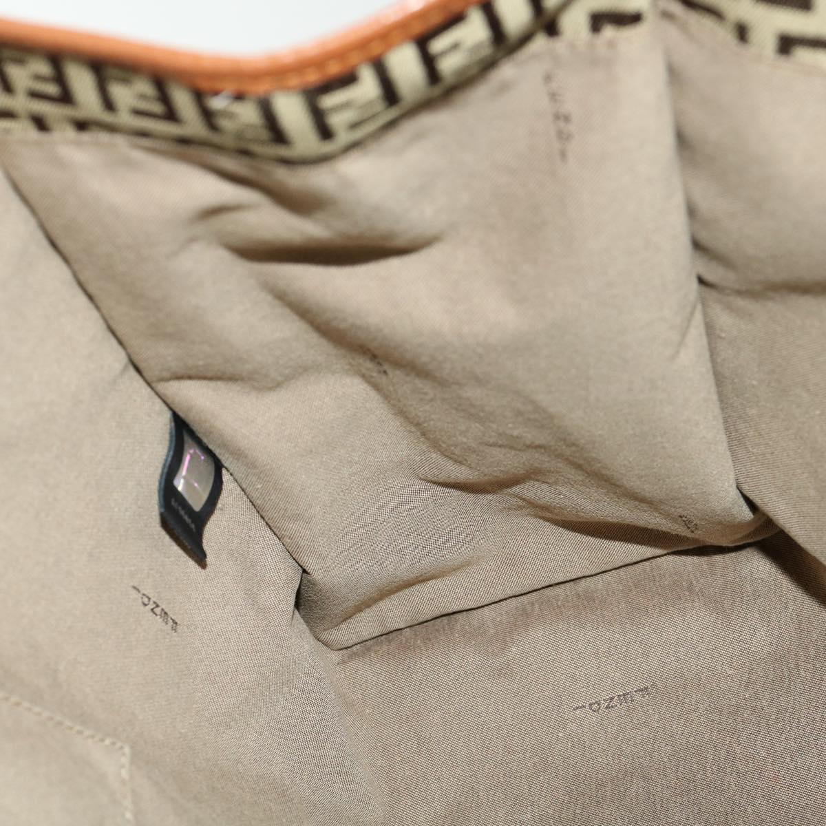 FENDI Zucchino Canvas Tote Bag Brown fm1568