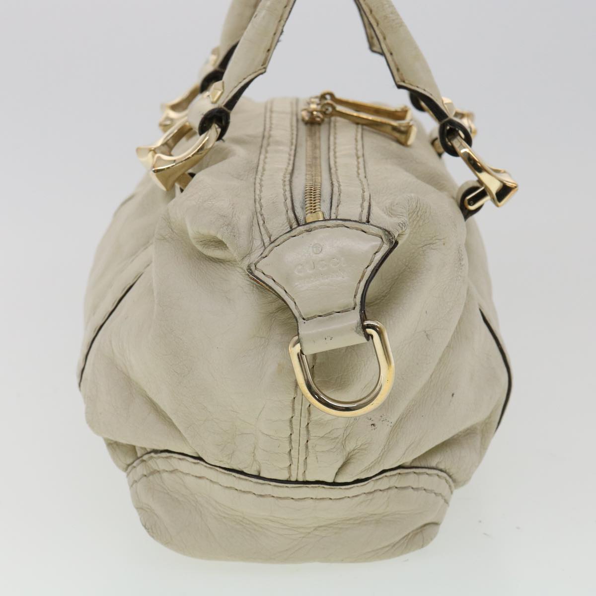 GUCCI Hand Bag Tote Bag Leather 4Set Beige Black Brown fm1720