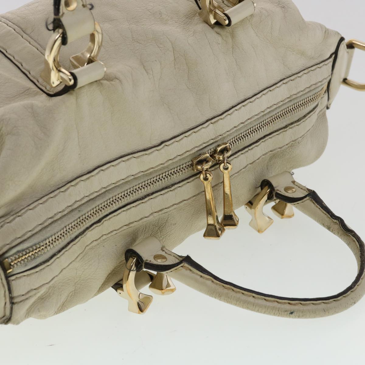 GUCCI Hand Bag Tote Bag Leather 4Set Beige Black Brown fm1720