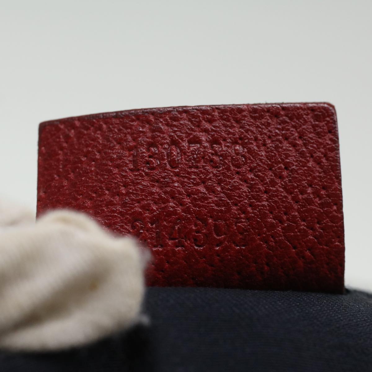 GUCCI GG Canvas Shoulder Bag Beige Red fm1893
