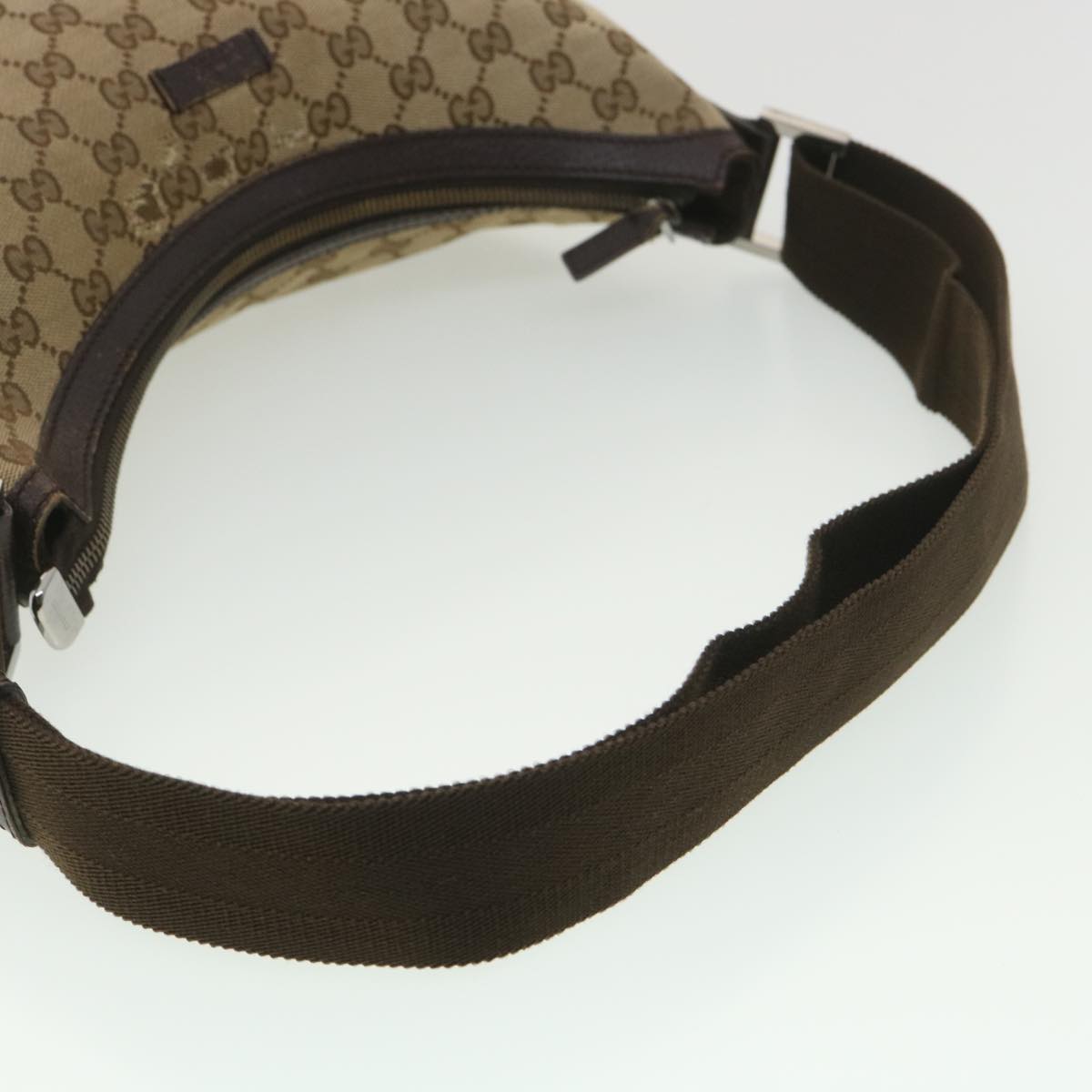 GUCCI GG Canvas Shoulder Bag Beige Dark Brown 181092 fm2121