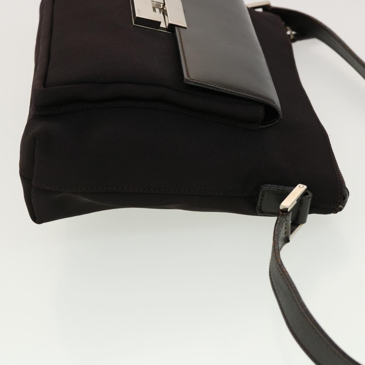 GUCCI Shoulder Bag Canvas Brown fm2205