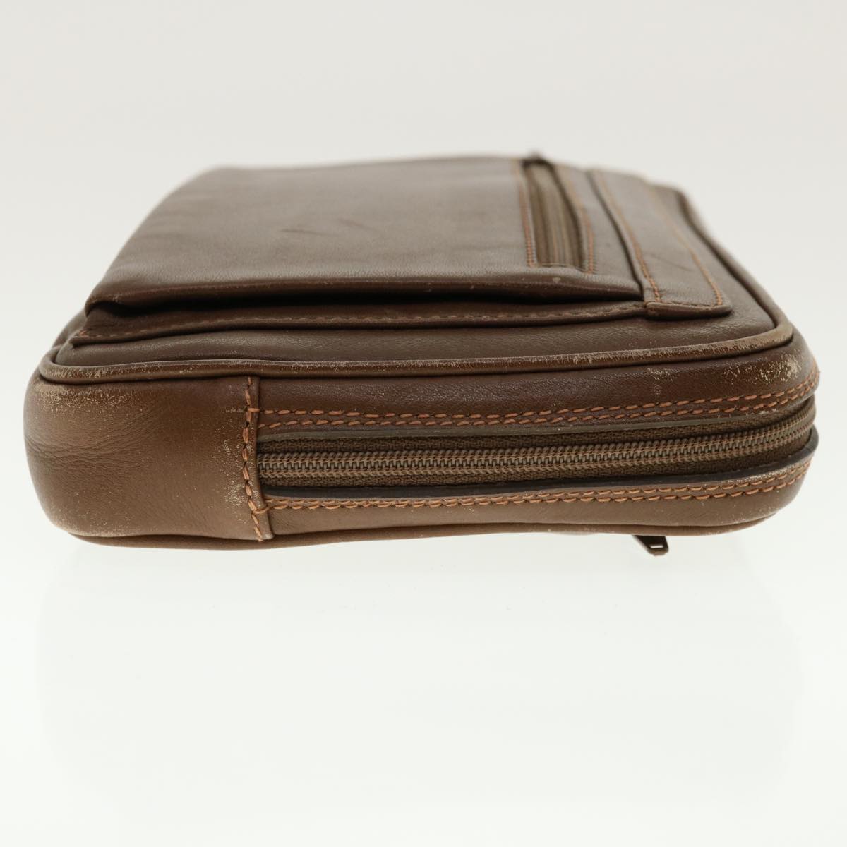 GUCCI Clutch Bag Leather Brown 006.23.0014 fm2288