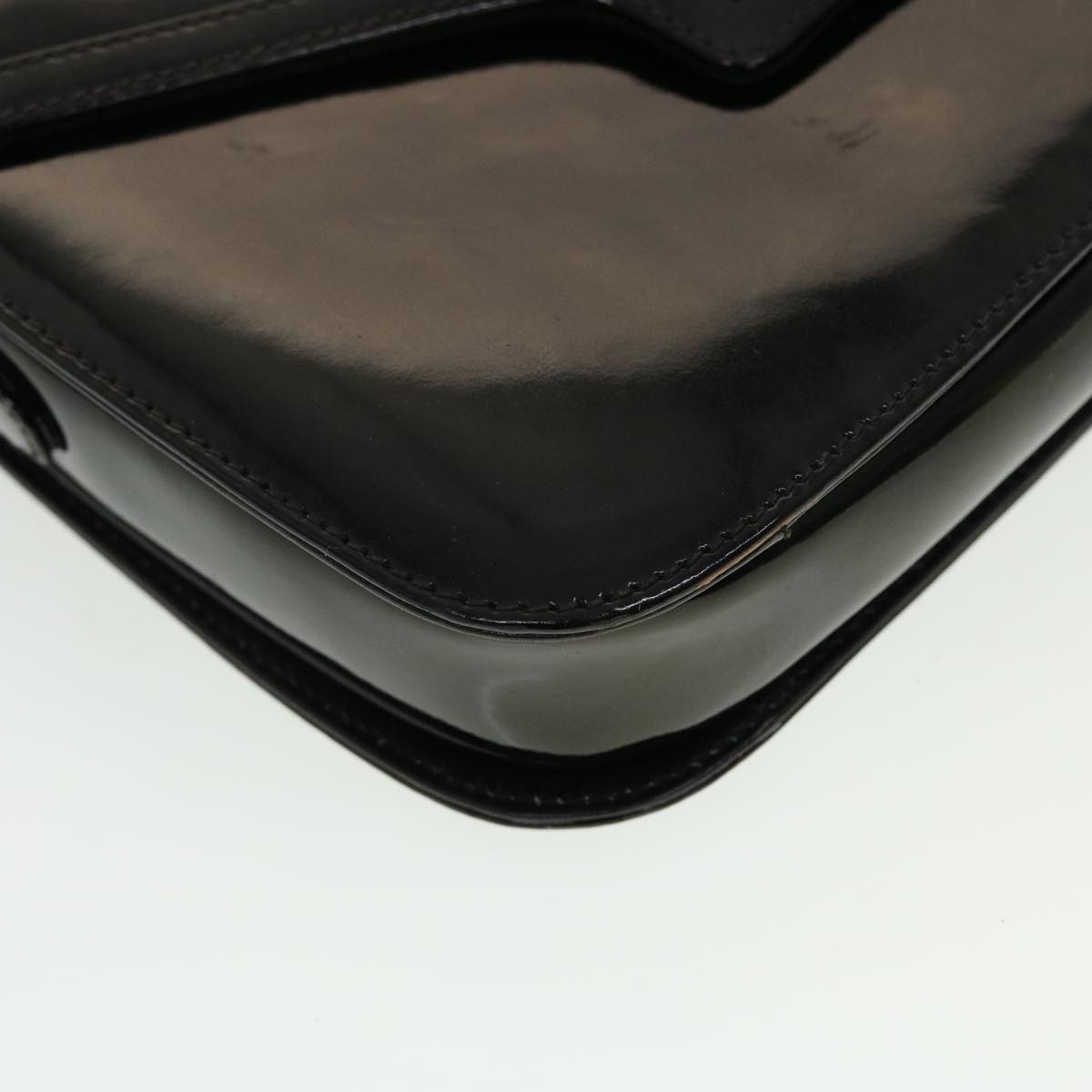GUCCI Shoulder Bag Patent leather Black fm2405
