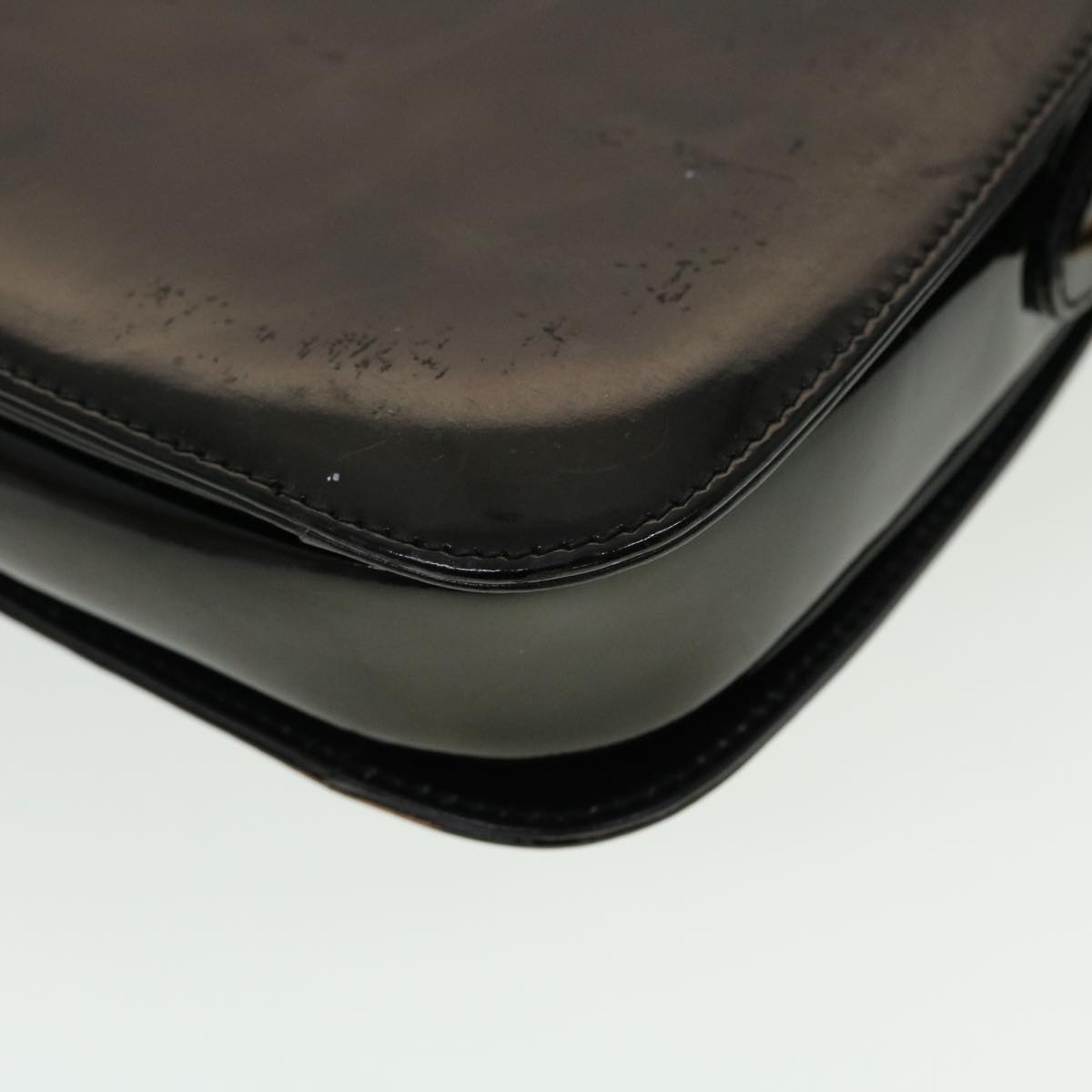 GUCCI Shoulder Bag Patent leather Black fm2405