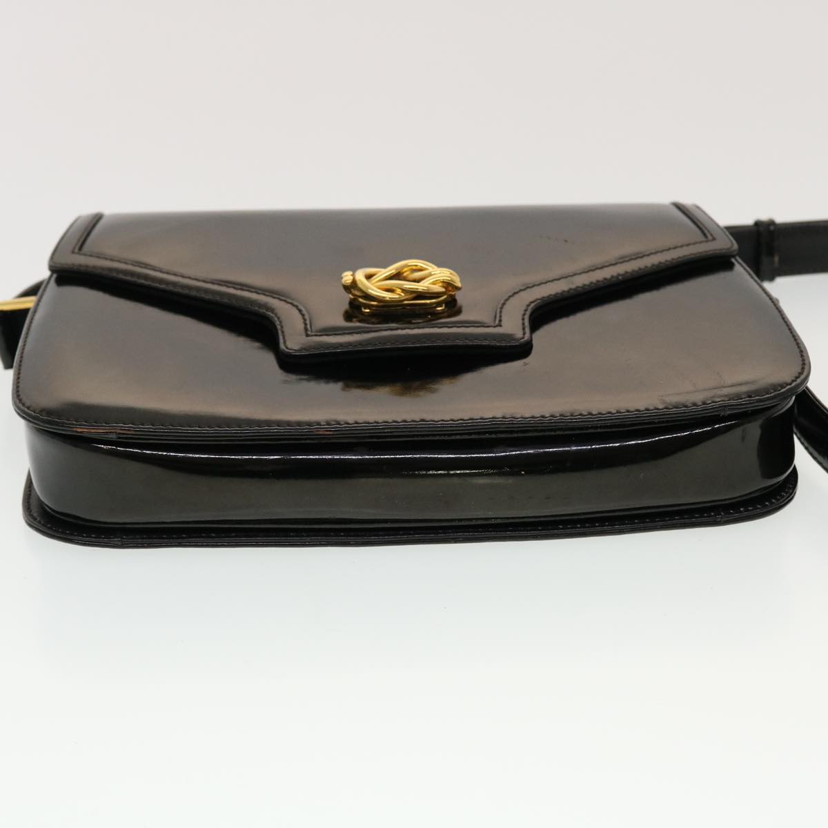 GUCCI Shoulder Bag Patent leather Black fm2405