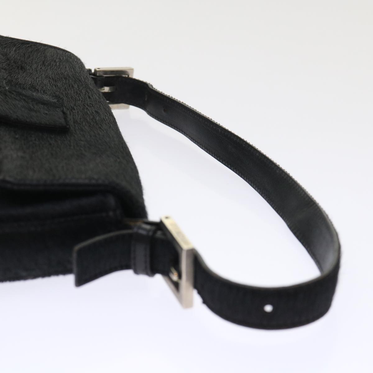 FENDI Mamma Baguette Shoulder Bag Harako leather Black fm2535