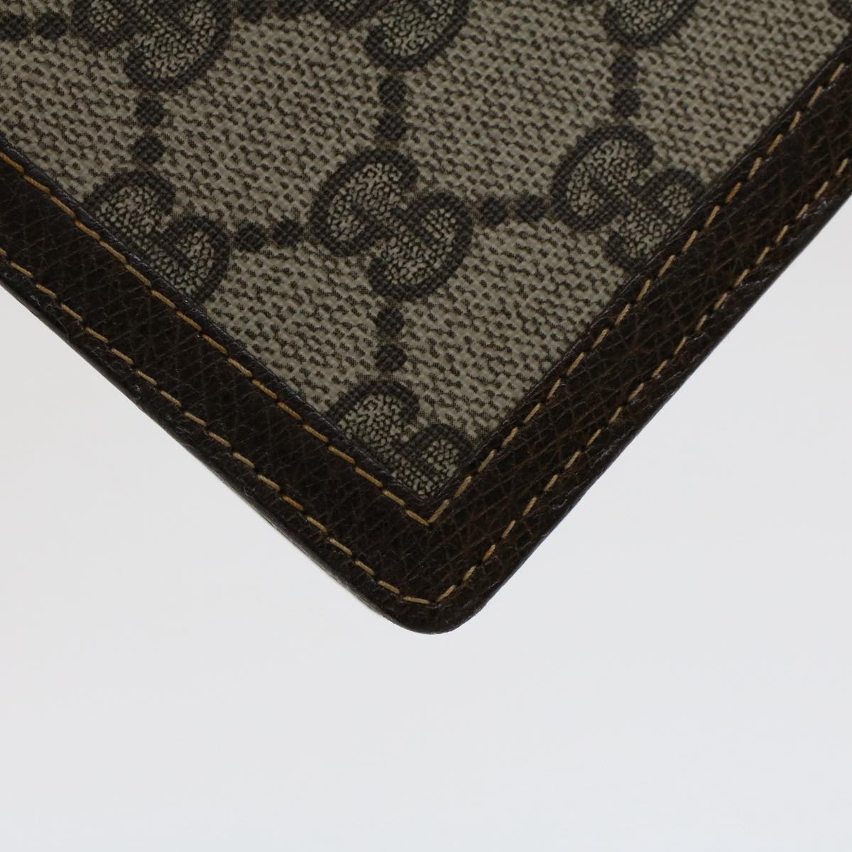 GUCCI GG Canvas Web Sherry Line Pouch PVC Leather Beige Red Green fm2634
