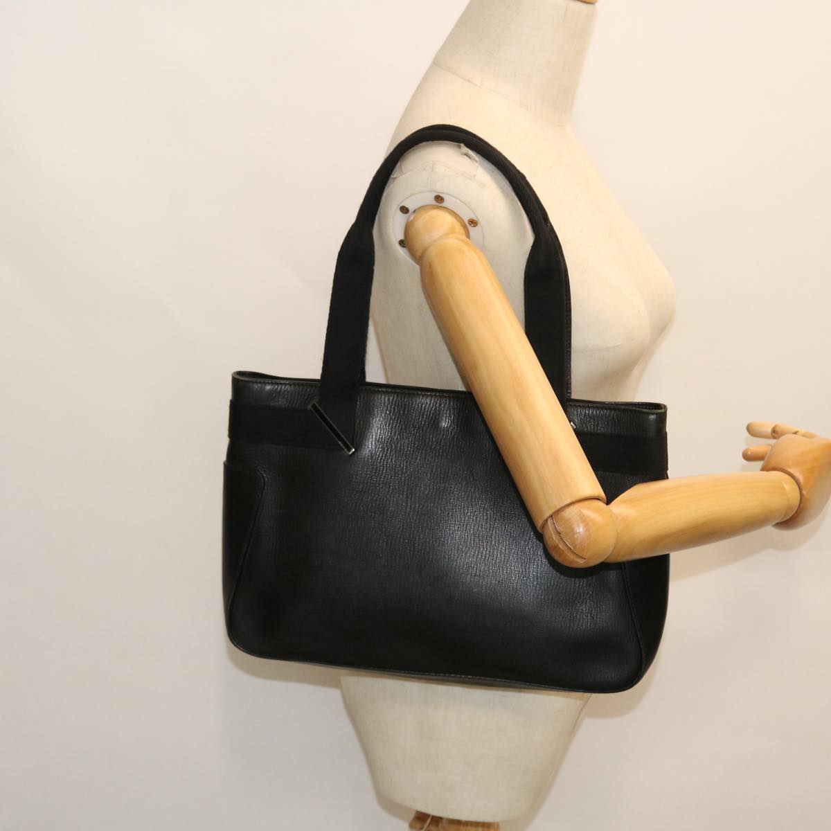 GUCCI Tote Bag Leather Black 73983 fm2665