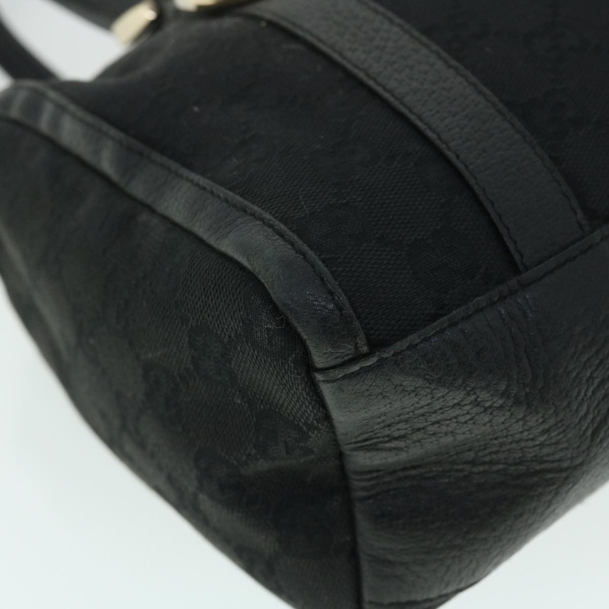 GUCCI GG Canvas Hand Bag Black 130942 fm2710