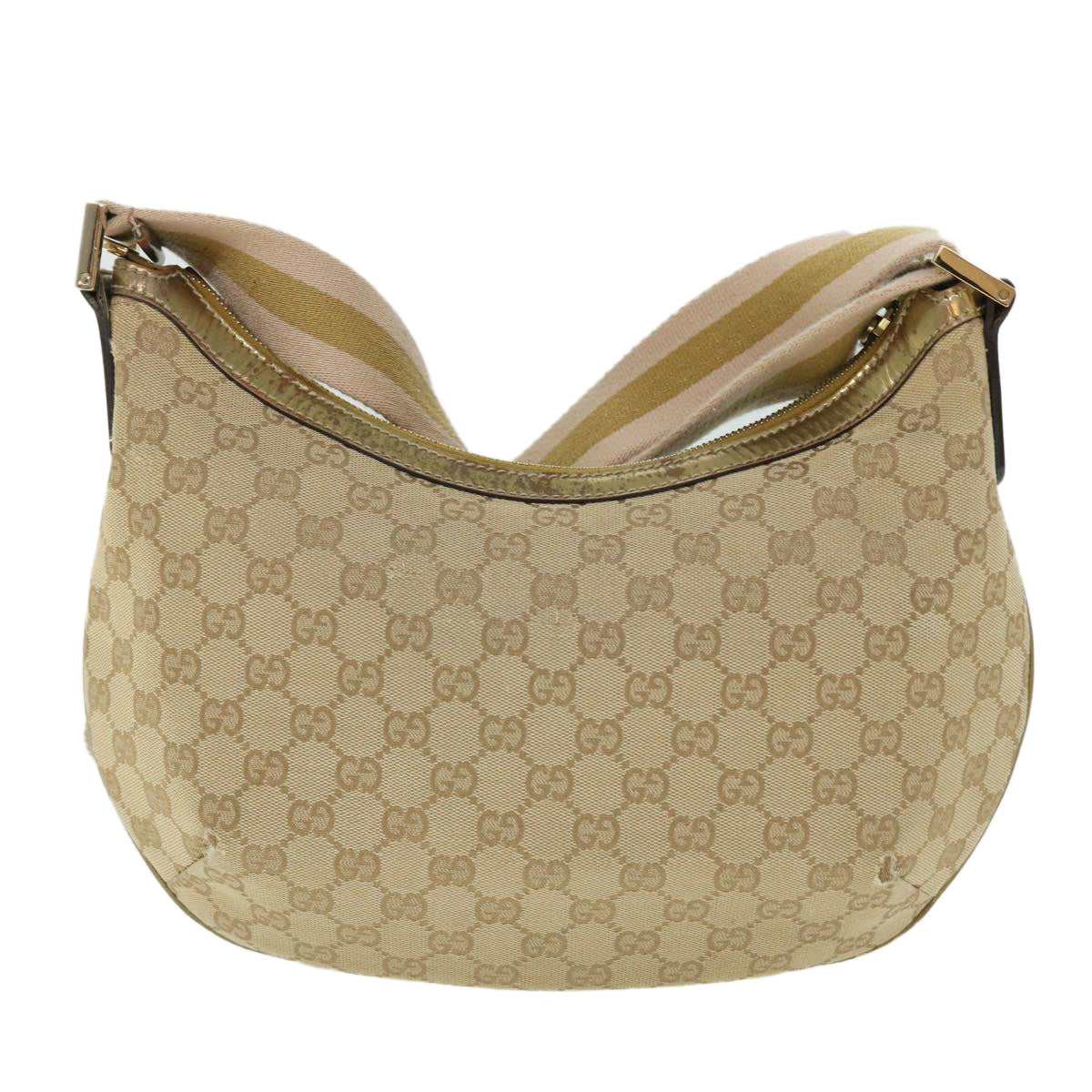 GUCCI GG Canvas Sherry Line Shoulder Bag Beige Gold 181092 fm2736
