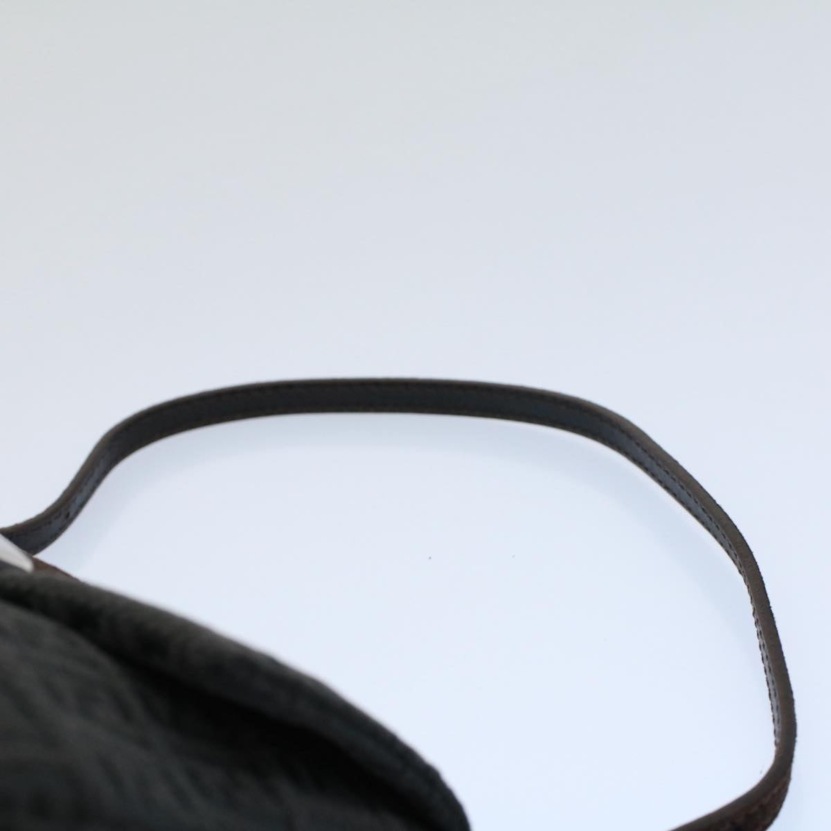 FENDI Zucchino Canvas Mamma Baguette Shoulder Bag Gray fm2754