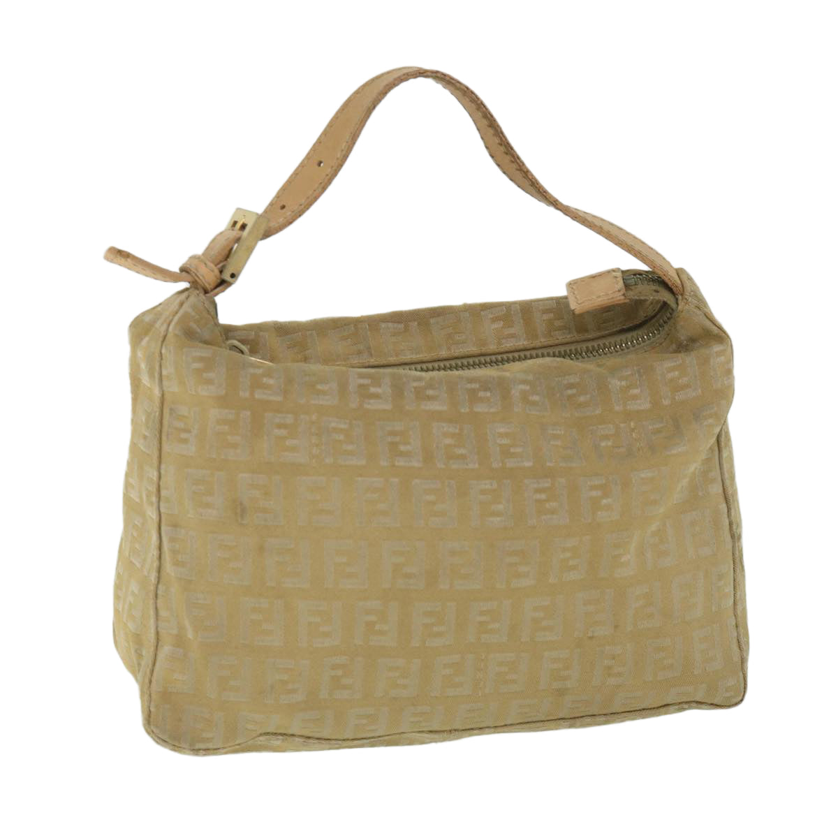 FENDI Zucchino Canvas Pouch Beige fm2756