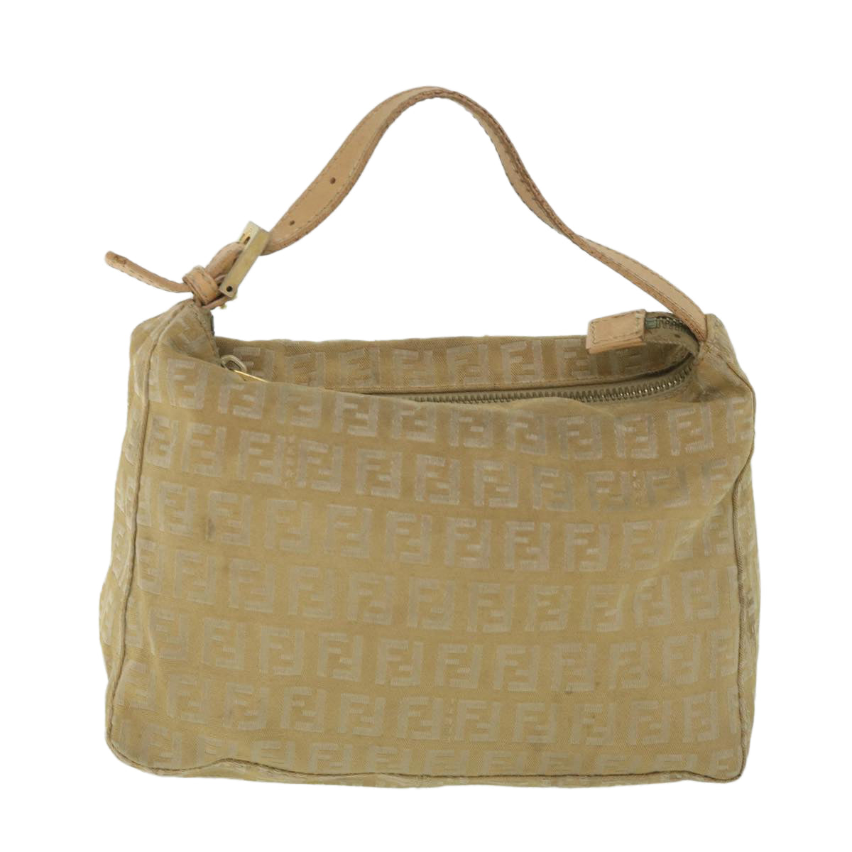 FENDI Zucchino Canvas Pouch Beige fm2756