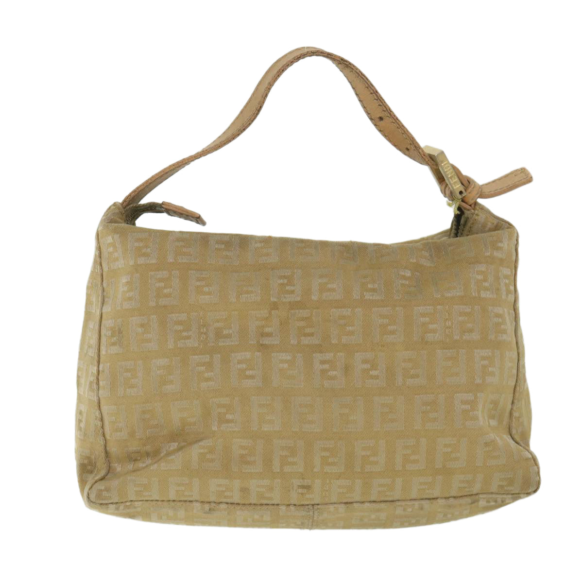 FENDI Zucchino Canvas Pouch Beige fm2756
