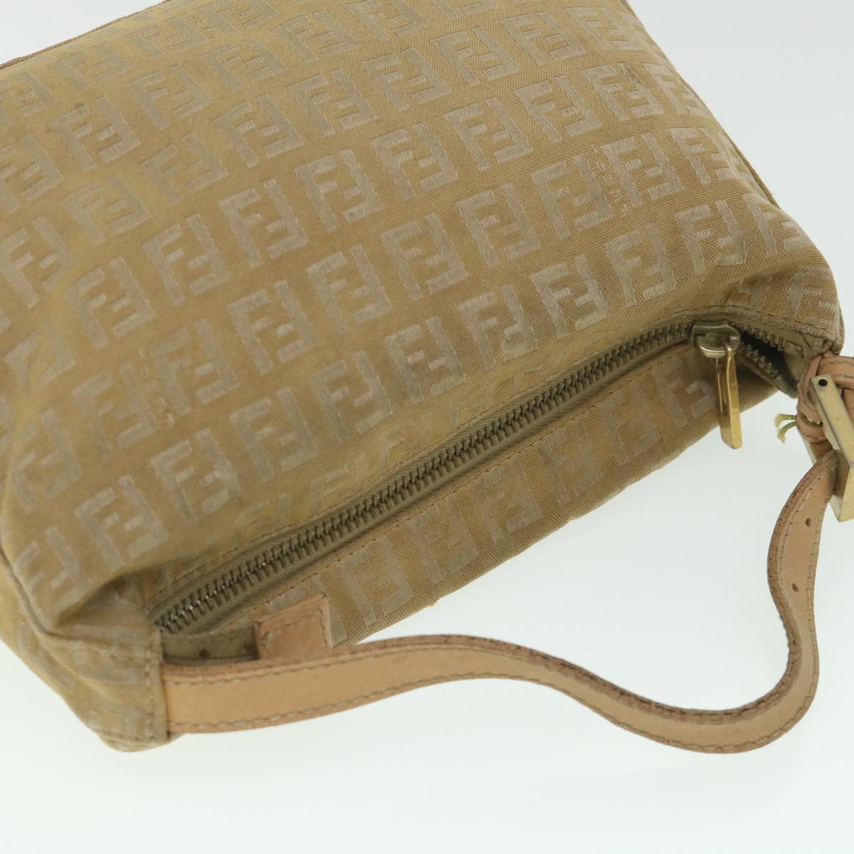 FENDI Zucchino Canvas Pouch Beige fm2756