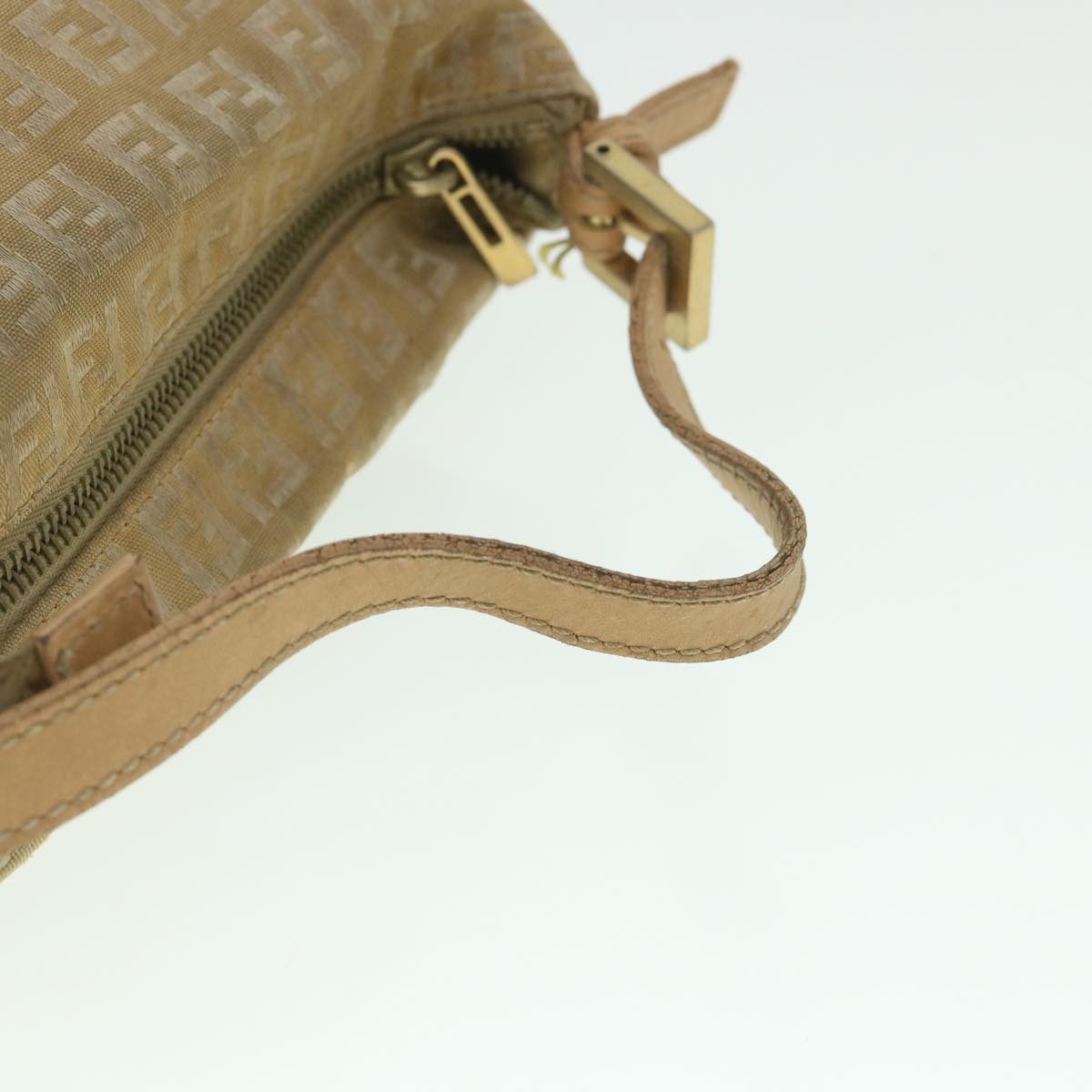 FENDI Zucchino Canvas Pouch Beige fm2756