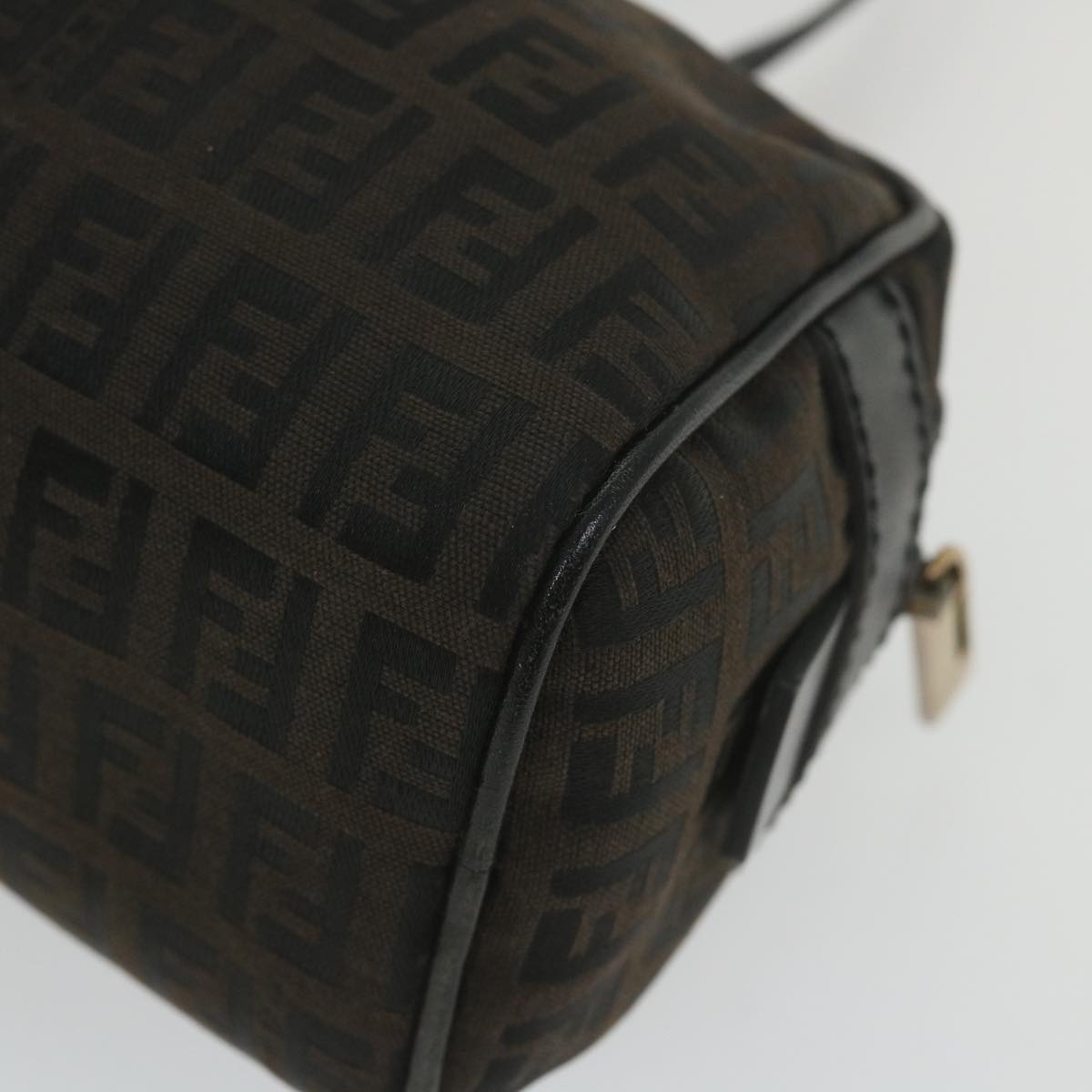 FENDI Zucchino Canvas Hand Bag Black fm2914