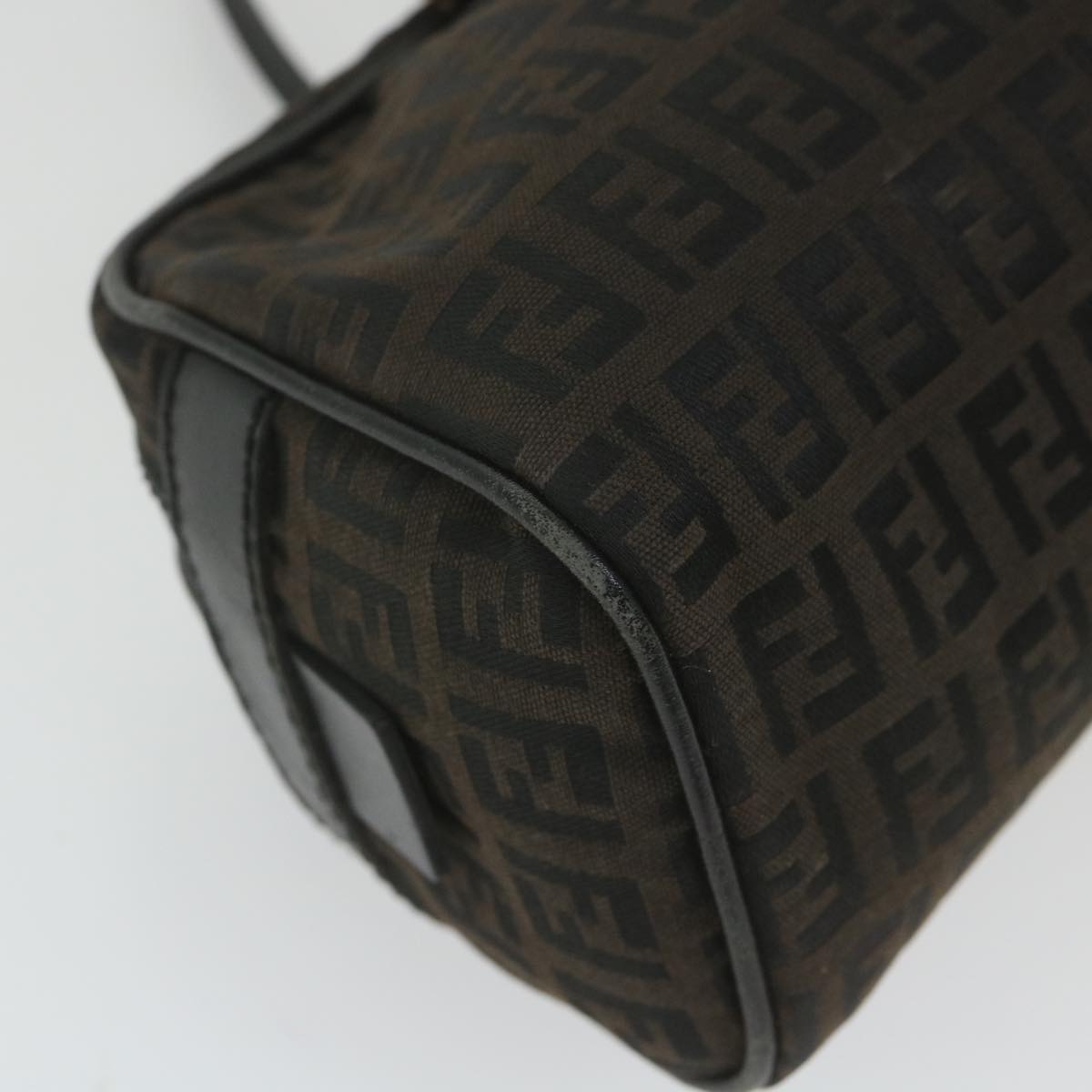 FENDI Zucchino Canvas Hand Bag Black fm2914